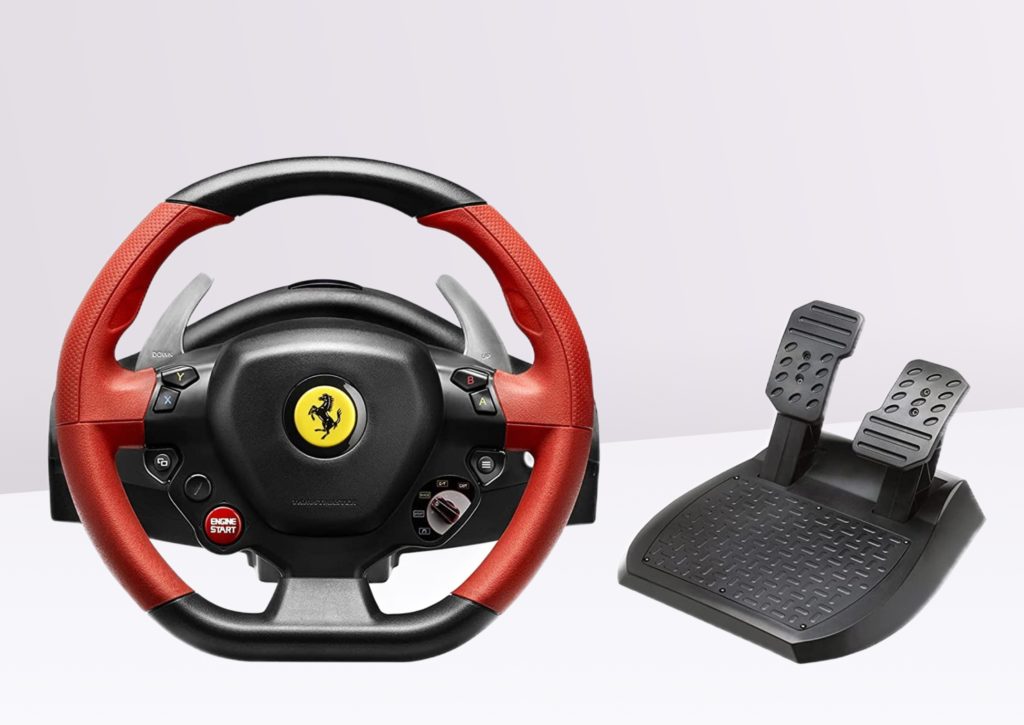 Test and Reviews of the Thrustmaster 458 Spider bundle steering wheel